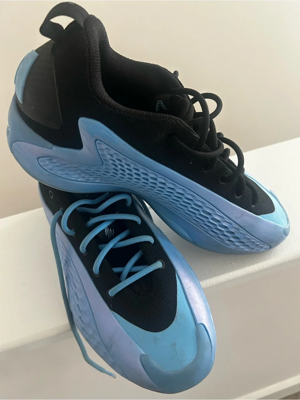 adidas Black and Light Blue Women's Sneakers